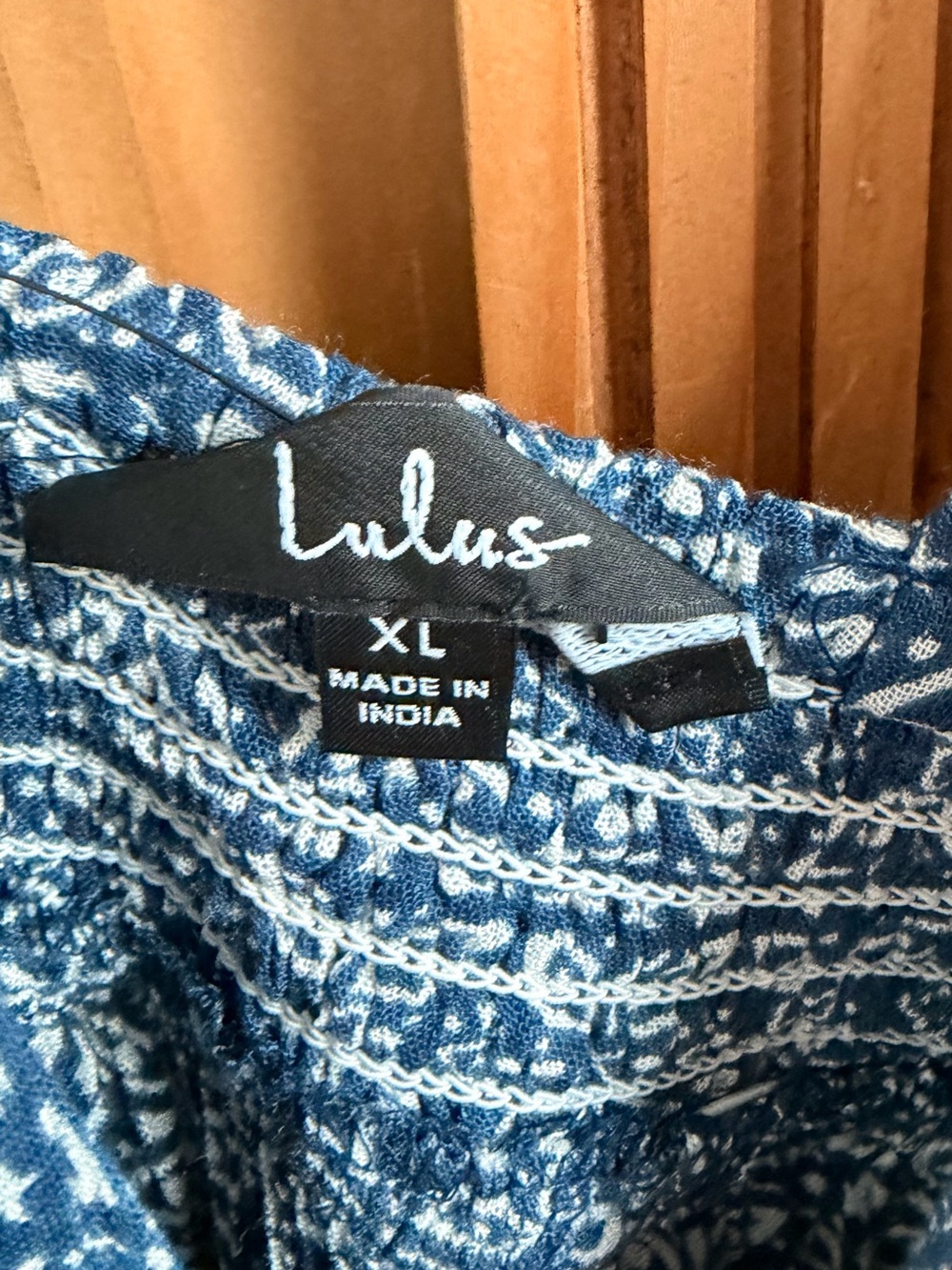 Lulu's Blue Printed Maxi Slip Dress with Tie Straps - Picture 2 of 4